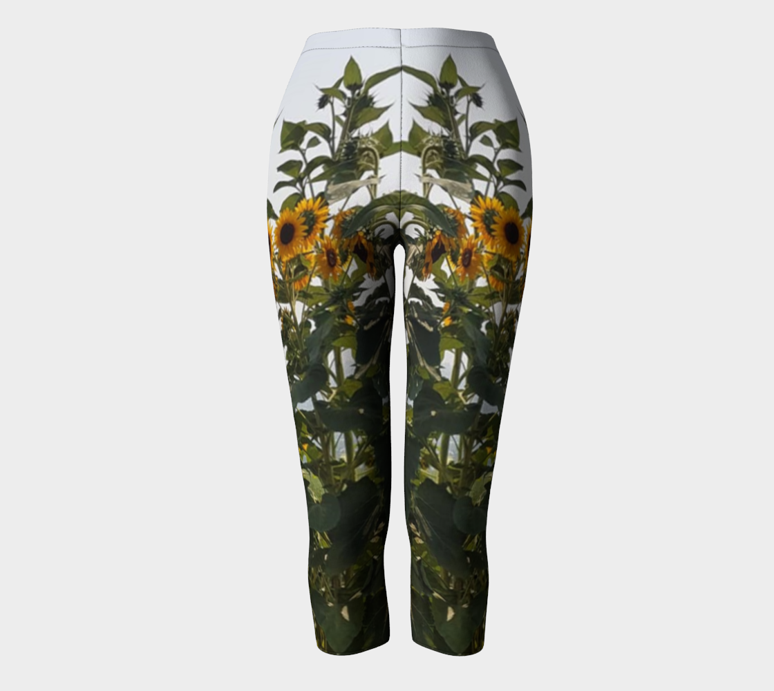 Sunflower Fields - Capris - Streetside Apparel