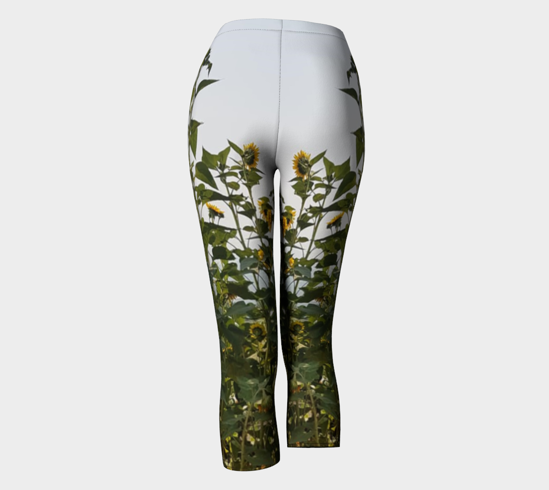 Sunflower Fields - Capris - Streetside Apparel
