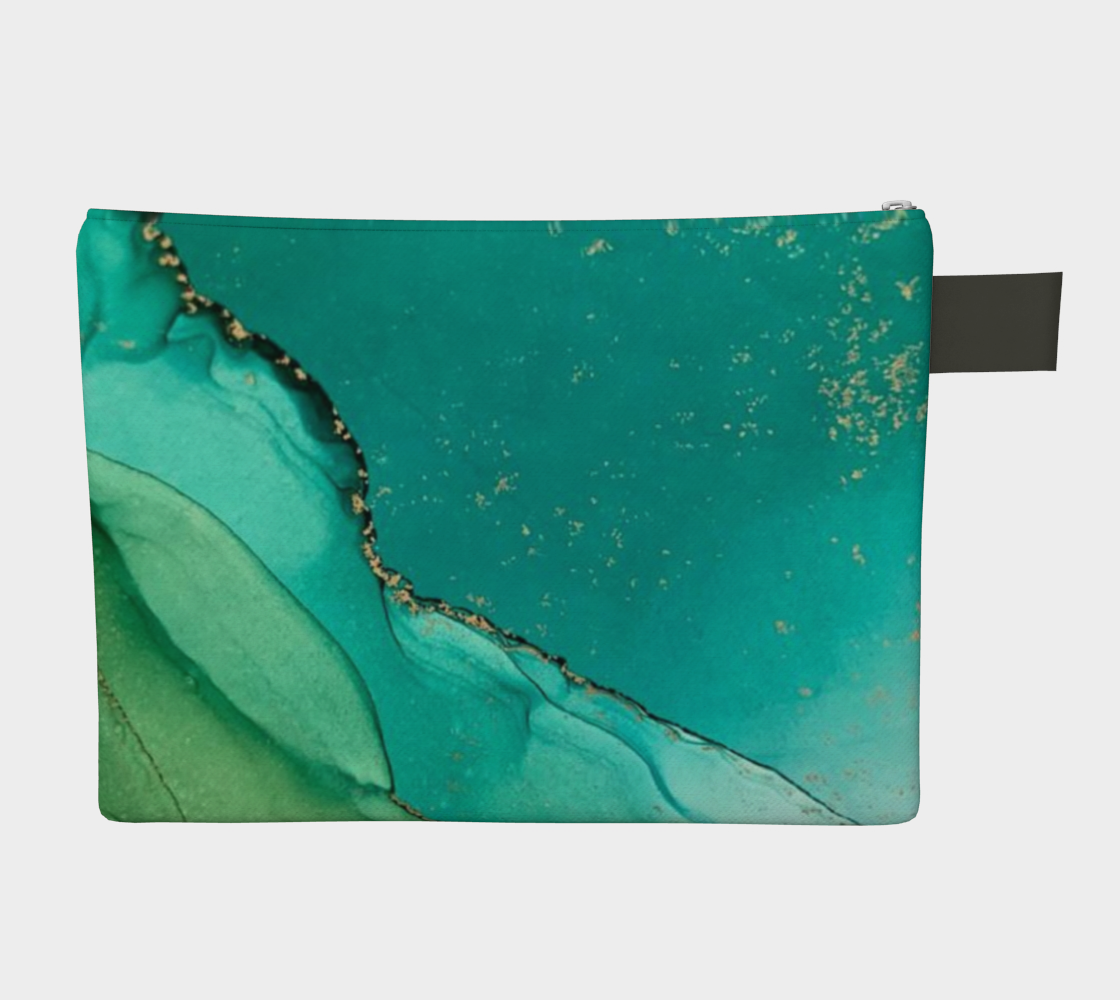 Marbled Teal Clutch - Streetside Apparel