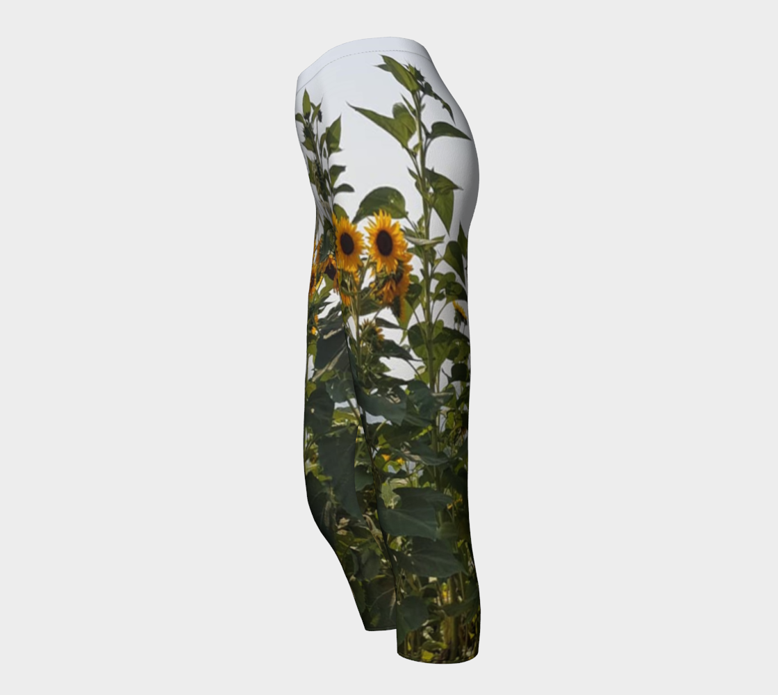 Sunflower Fields - Capris - Streetside Apparel