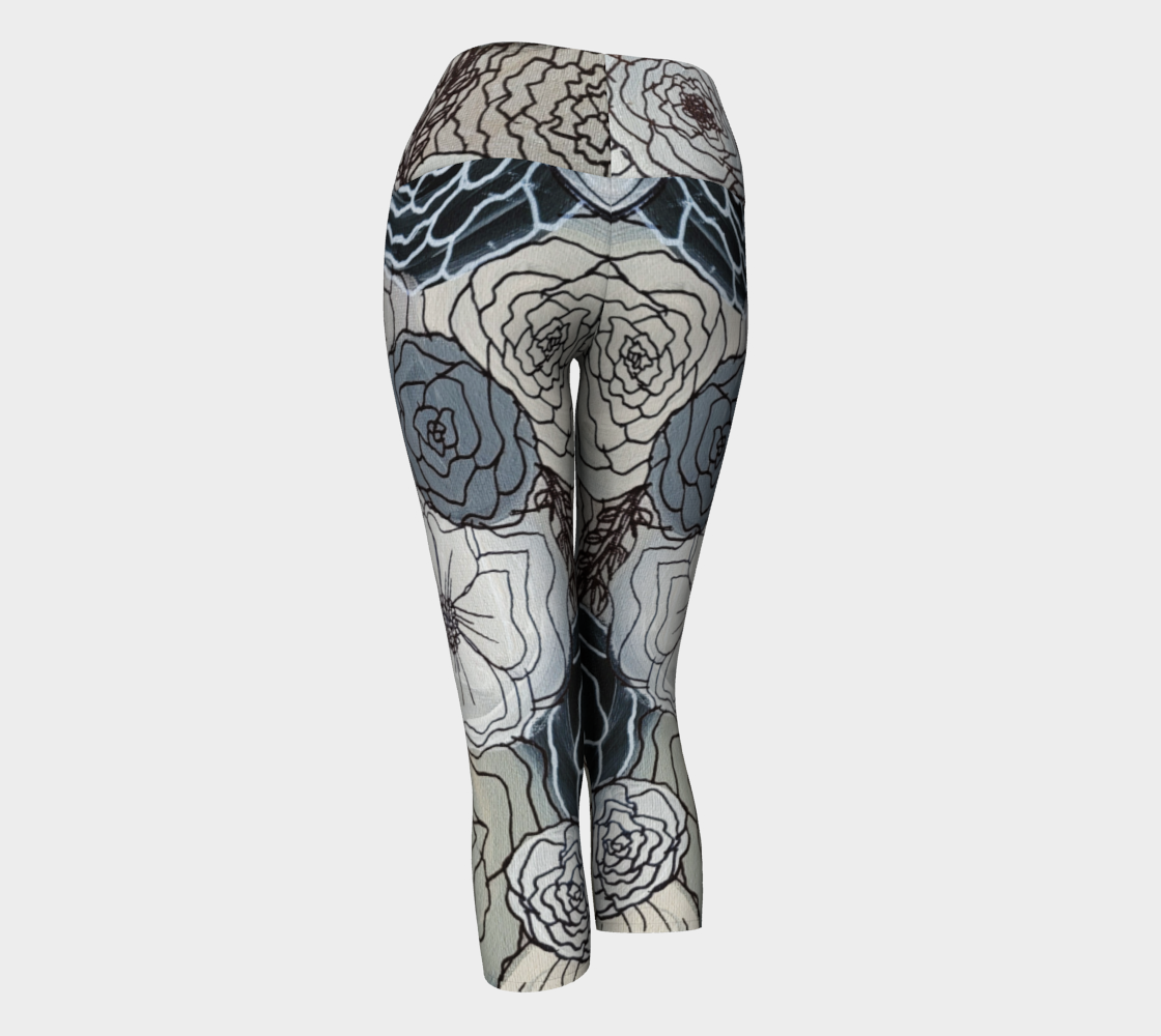 Floral Sketch Capris - Inspiring Designs