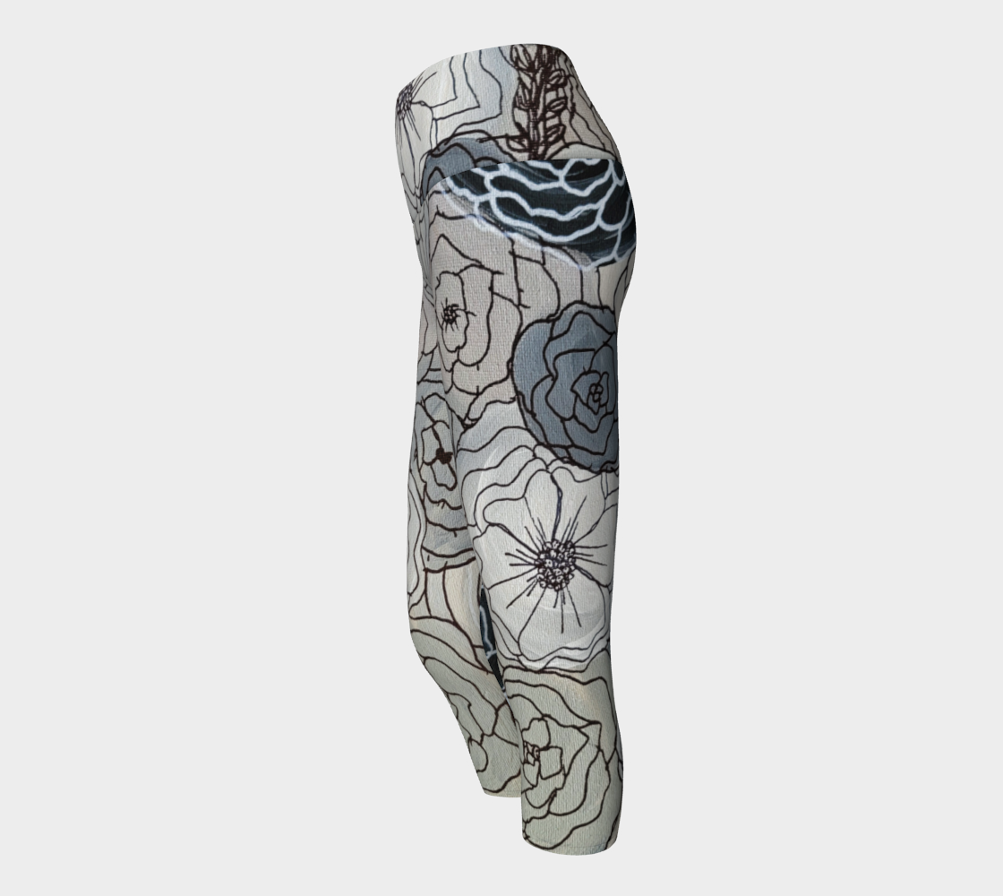 Floral Sketch Capris - Inspiring Designs