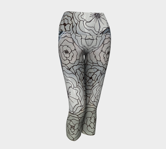 Floral Sketch Capris - Inspiring Designs