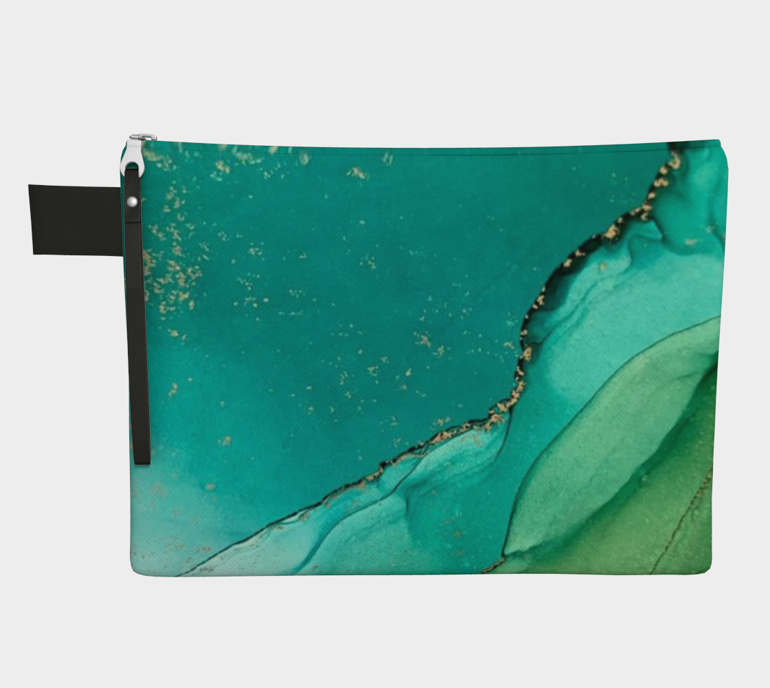 Marbled Teal Clutch - Streetside Apparel