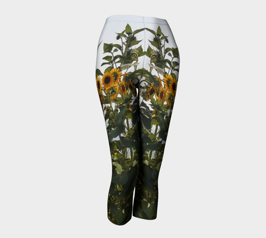 Sunflower Fields - Capris - Streetside Apparel